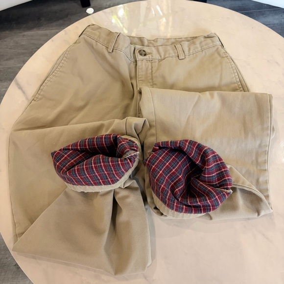 L.L. Bean Other - LL BeanTan Khaki Plaid Flannel Lined Chino Pants
Mens Size 30x30